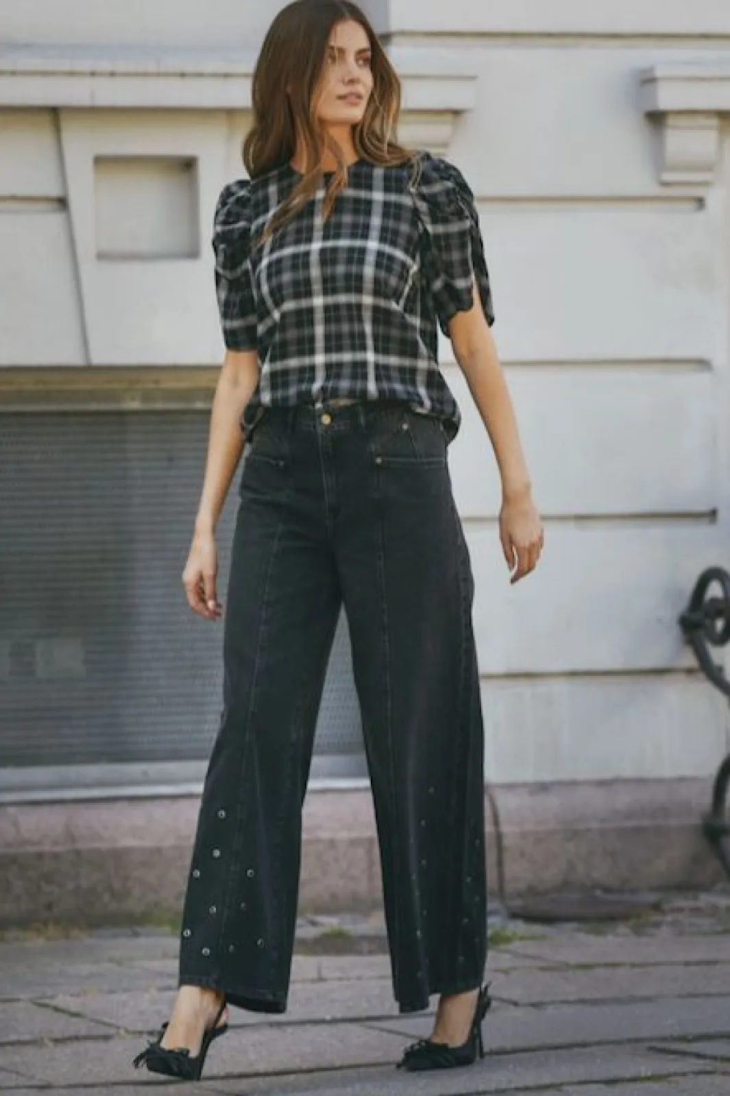 Online Co´Couture Sifcc Eyelet Wide Jeans 31586 96