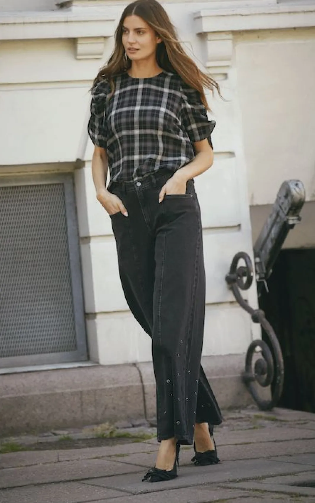 Online Co´Couture Sifcc Eyelet Wide Jeans 31586 96