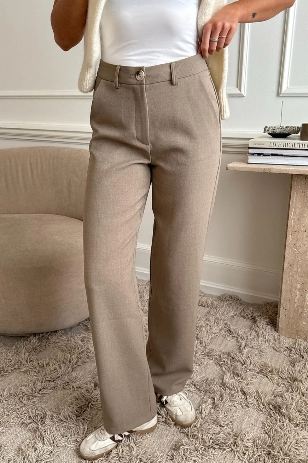 New BYIC Signatureic Pants A23778 Light Brown