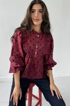 Sale Continue Silke Dot 14959 Bordaux