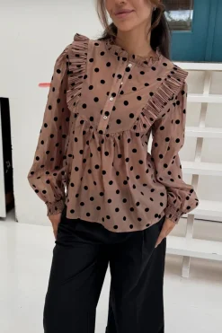 Outlet Continue Silke Dot 14959 Nougat W Black Dot