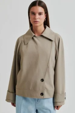 Discount Second Female Silvie Trench Jacket 59292 6138 Fallen Rock