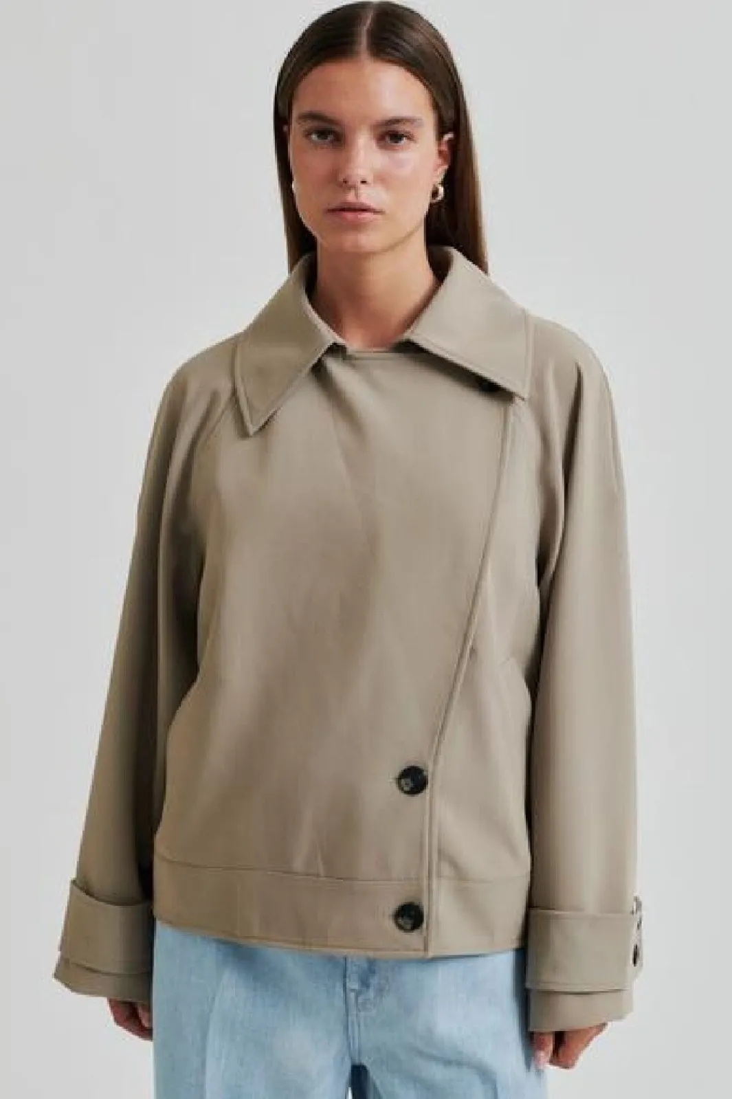 Discount Second Female Silvie Trench Jacket 59292 6138 Fallen Rock