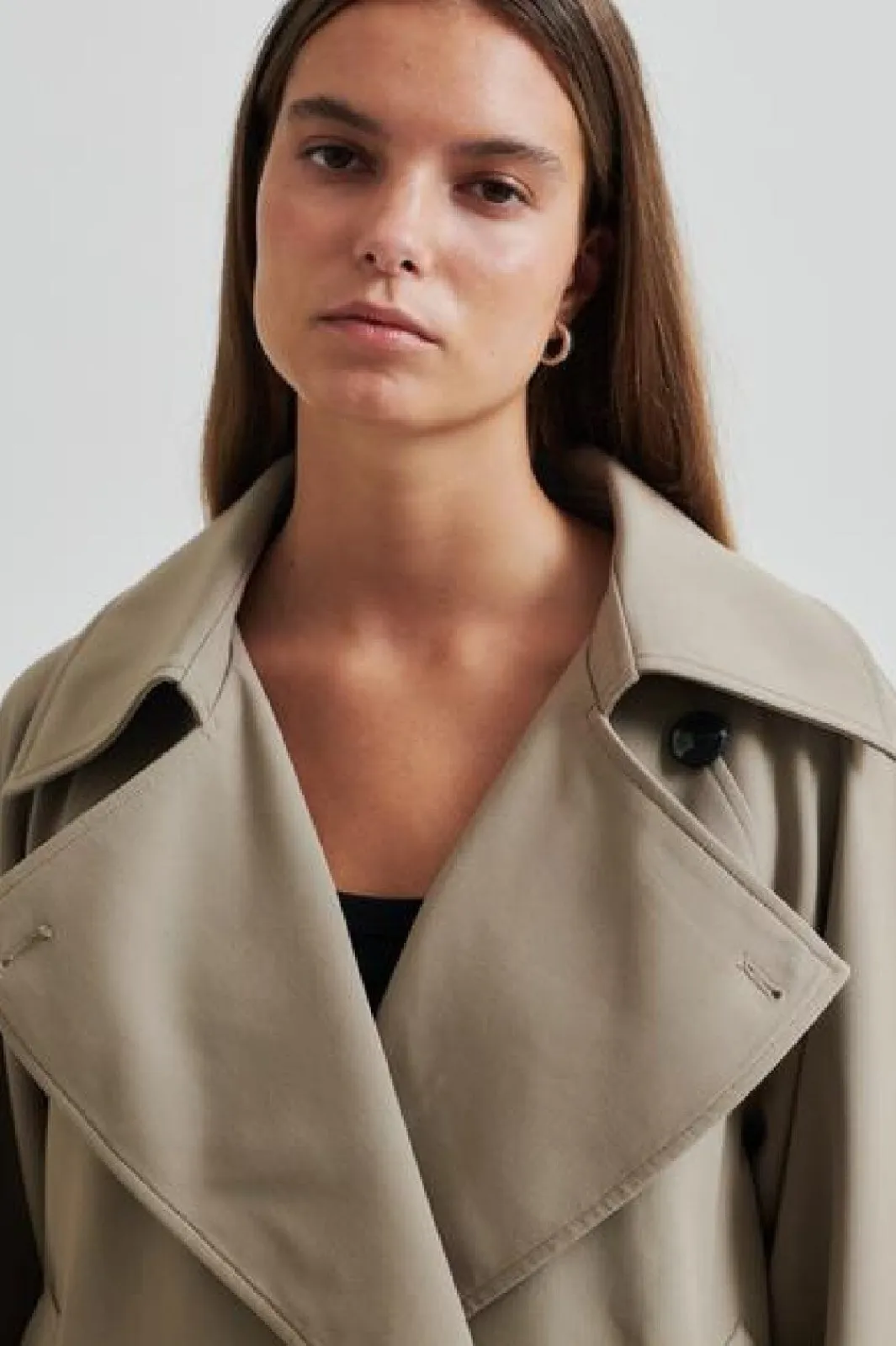 Discount Second Female Silvie Trench Jacket 59292 6138 Fallen Rock