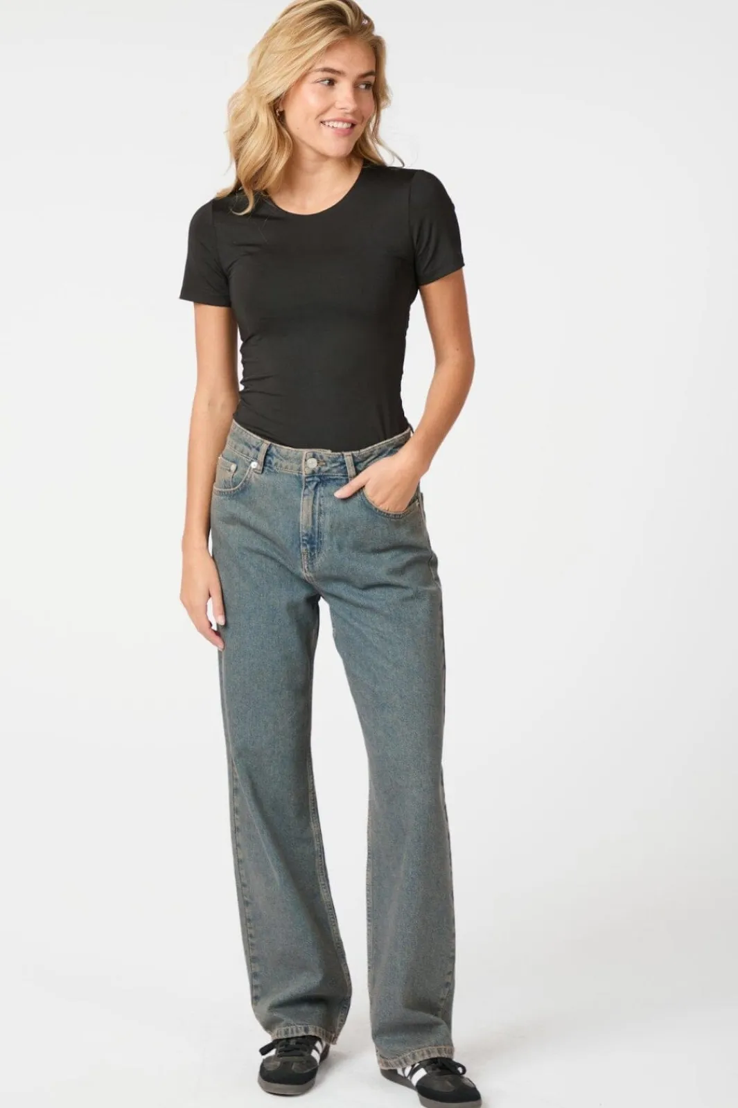 Neo Noir Simona Overdye D Pants 163740 Ash Blue