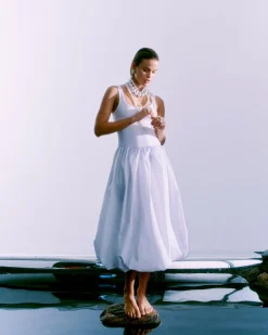 Clearance Copenhagen Muse Siv-dress 206162 1010 Bright White