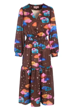 Sale Hunkøn Sonja Dress 25622 Cocoa Sky Art Print