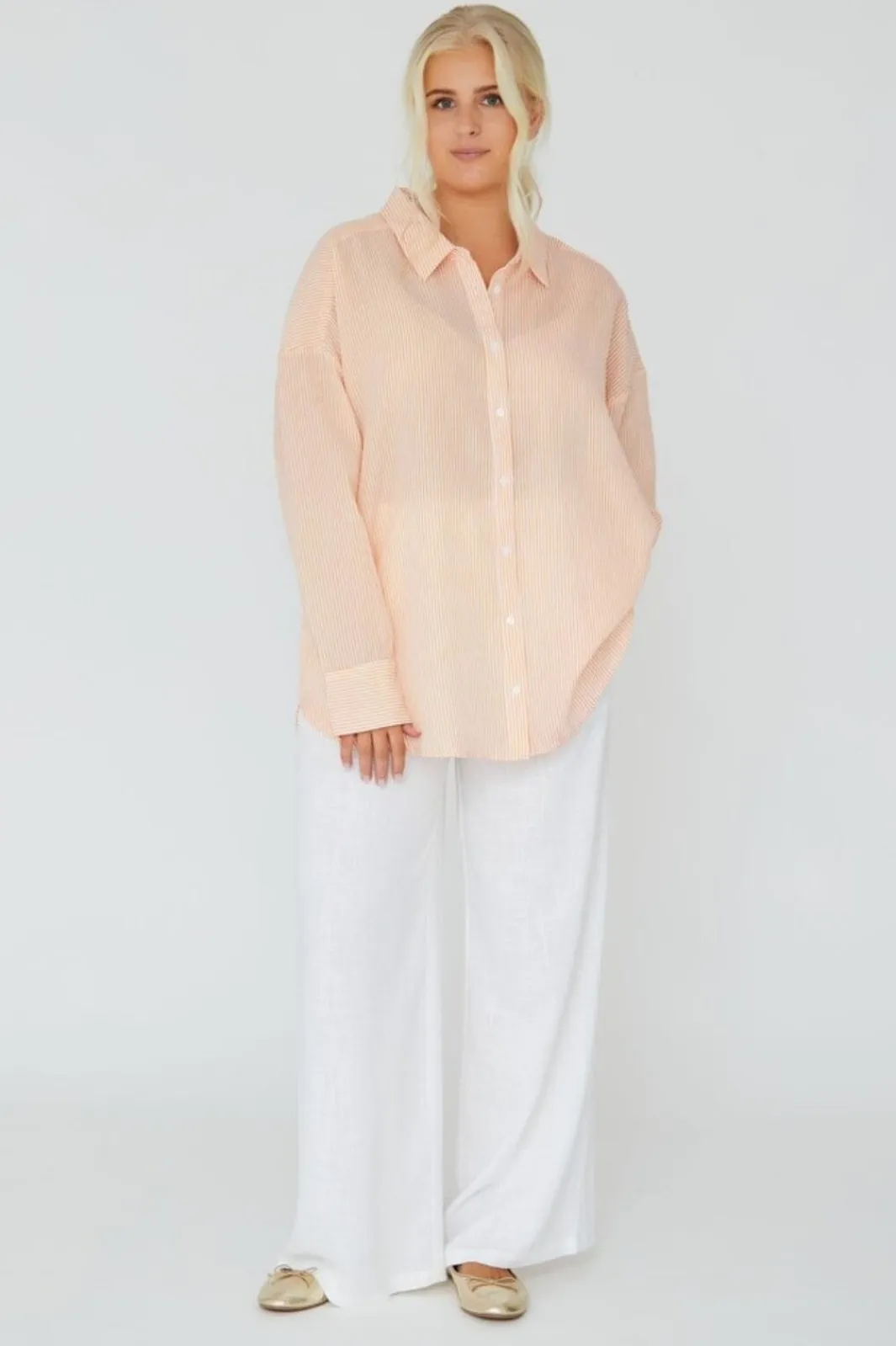 A-View Sonja Shirt 867 Orange/White