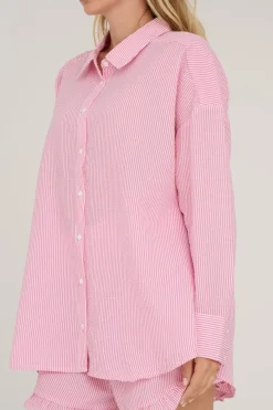 Online A-View Sonja Shirt 312 Hot Pink/White