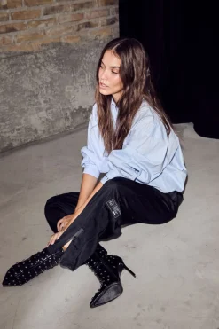 Clearance Haute L'Amitié Sophie Stripe Shirt HL10456 Pale Blue