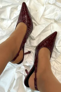 Hot Bloom Sorrel Stiletto Burgundy