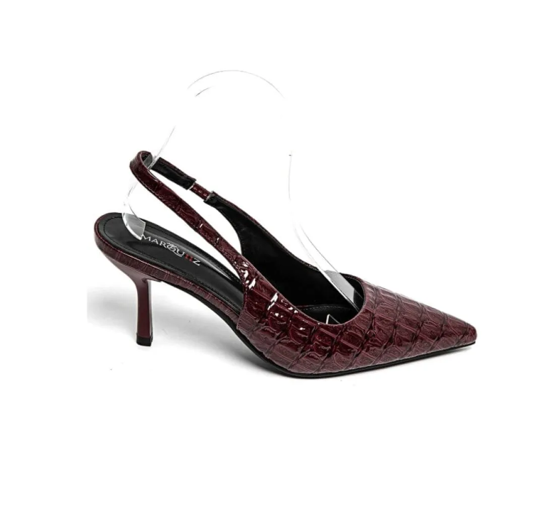 Hot Bloom Sorrel Stiletto Burgundy