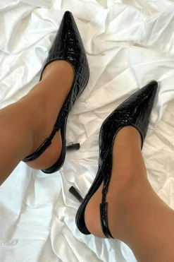 Hot Bloom Sorrel Stiletto Black