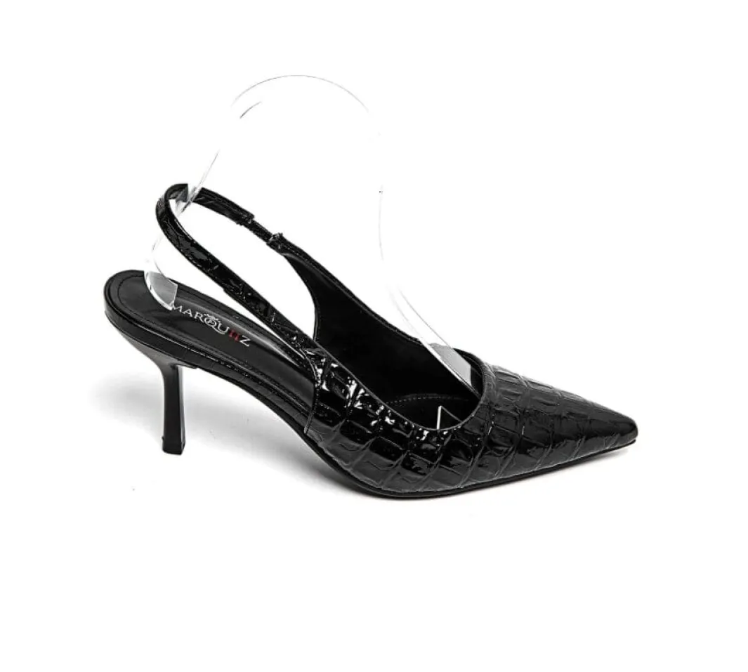 Hot Bloom Sorrel Stiletto Black