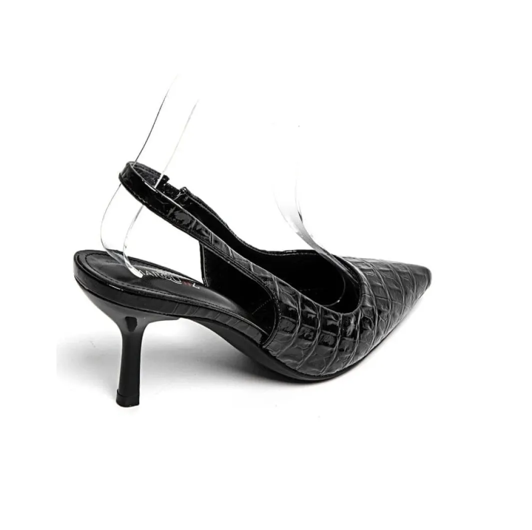 Hot Bloom Sorrel Stiletto Black