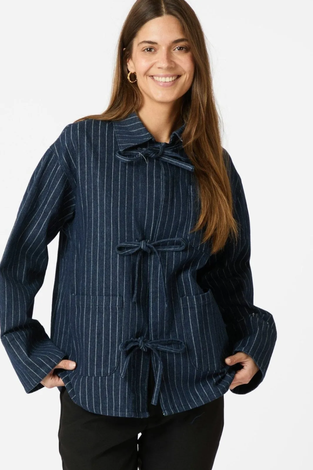 Outlet Neo Noir Starlie Stripe Shirt 164243 534