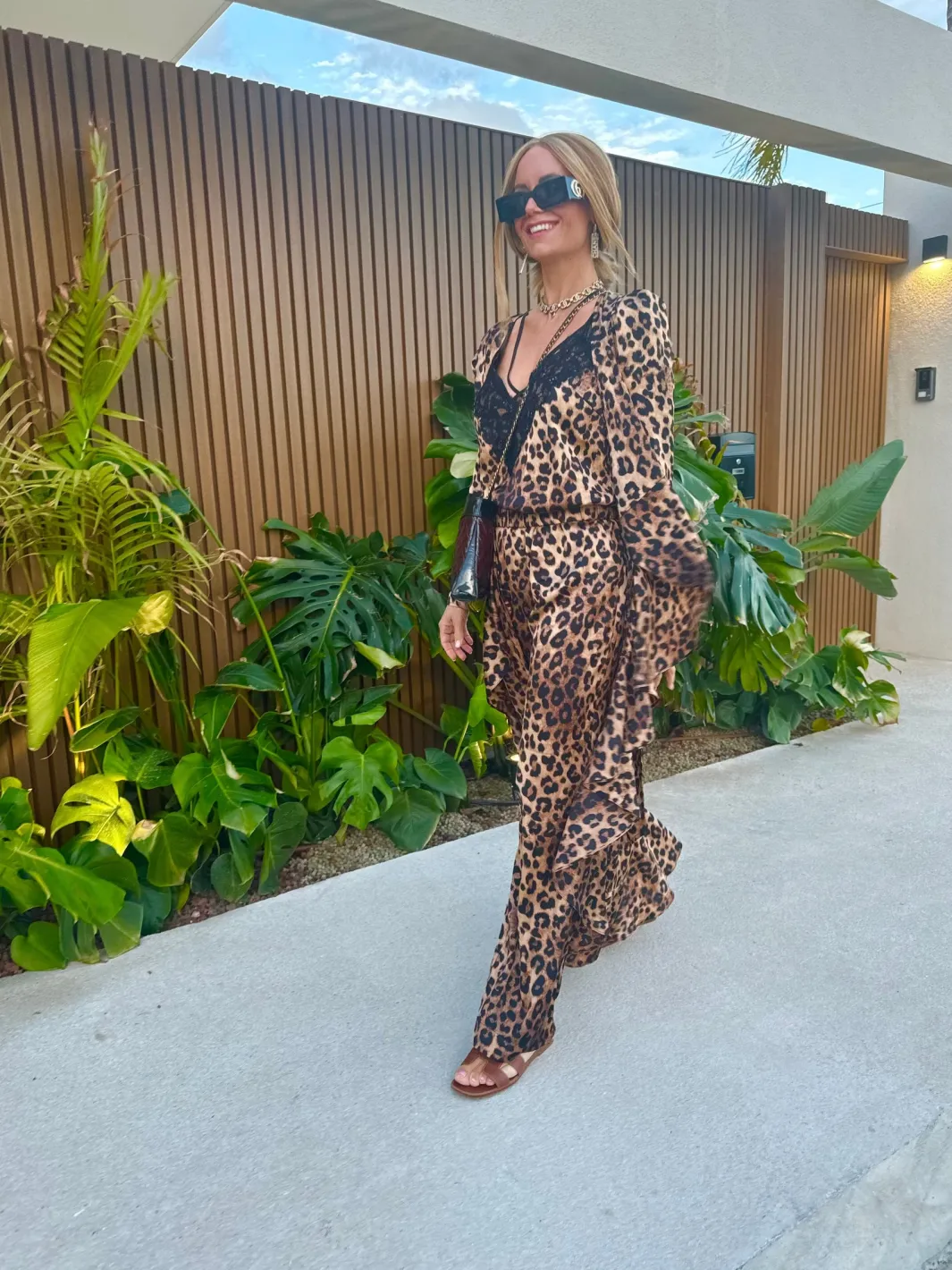 Clearance Valentin Studio String Top Leopard