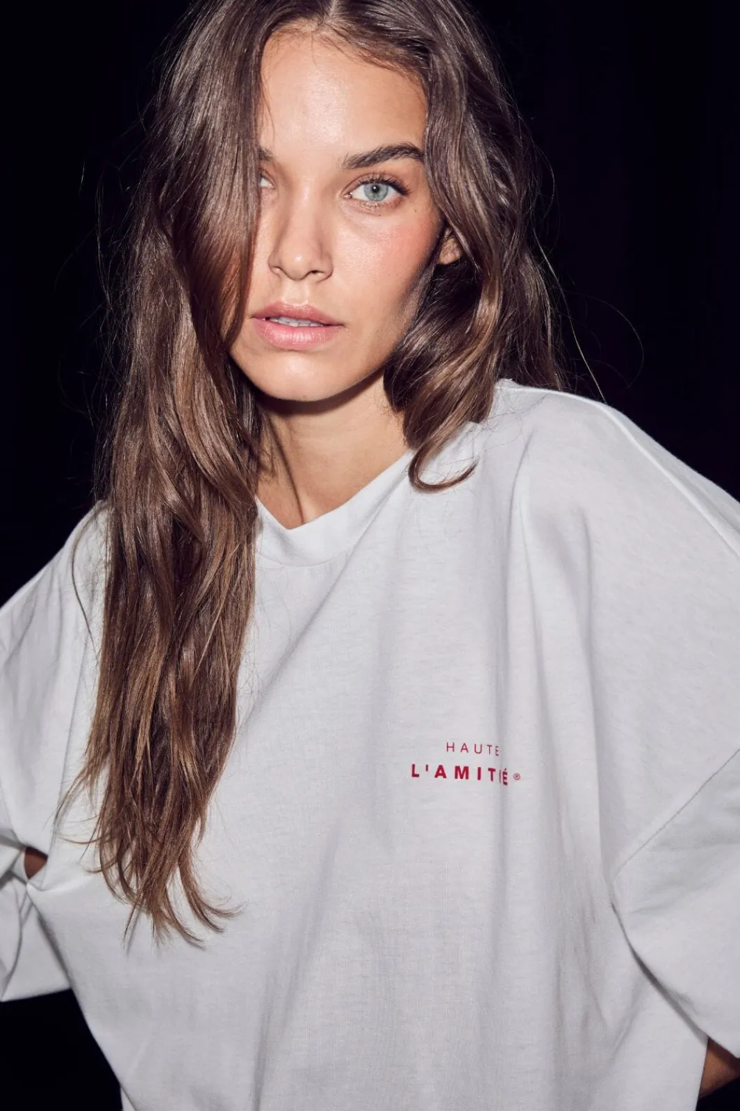 Outlet Haute L'Amitié Studio Ls Print Tee HL10421 Creme