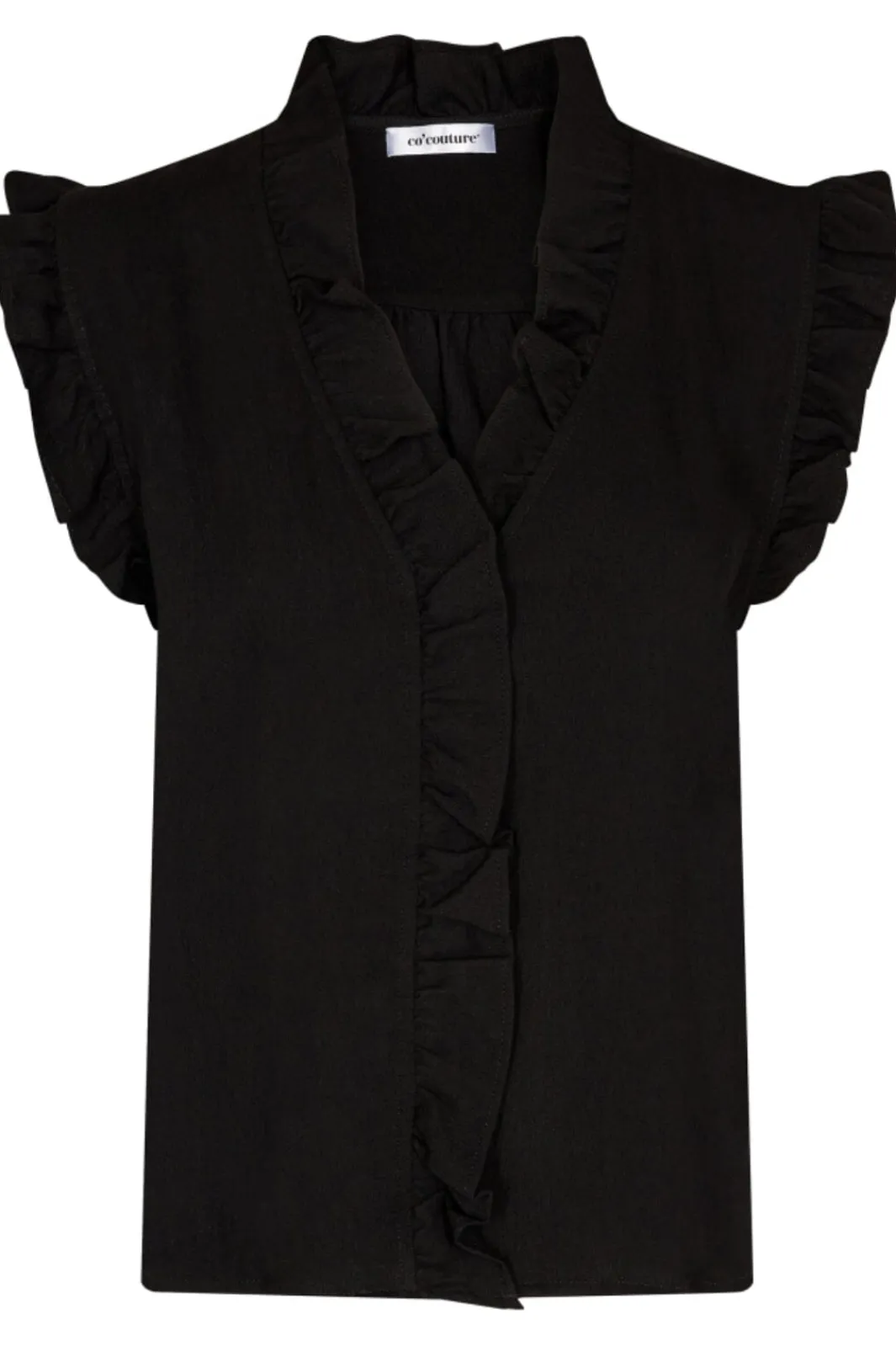 Hot Co´Couture Suedacc Frill Top 35213 96 Black
