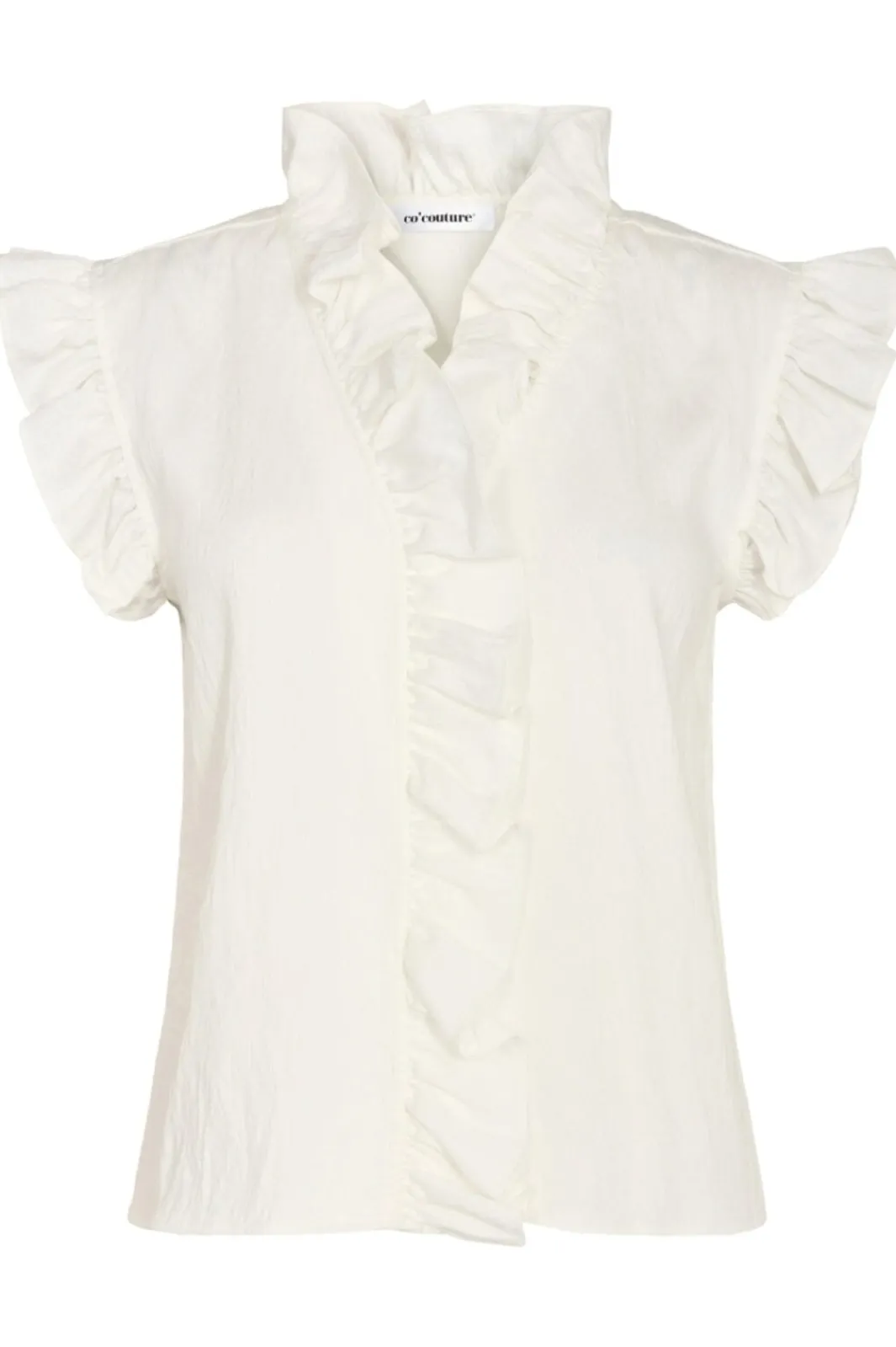 Co´Couture Suedacc Frill Top 35213 4000 White