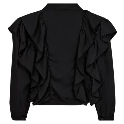 Online Co´Couture Suedacc Frilly Blouse 35630 96 Black