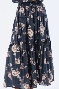 Hot Lollys Laundry Sunsetll Maxi Skirt 23 Dark Blue