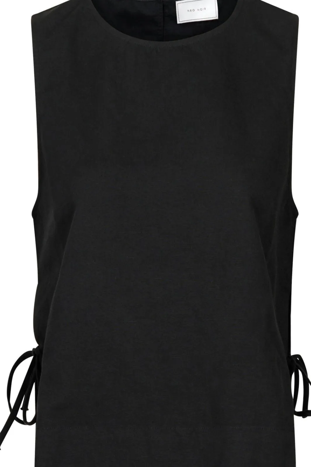 Neo Noir Svetlana Linen Top Black