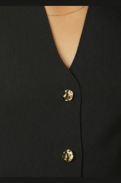 New Neo Noir Sway Smooth Knit Waistcoat 164704 100