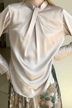 Outlet Karmamia Tara Blouse Hammered Ivory