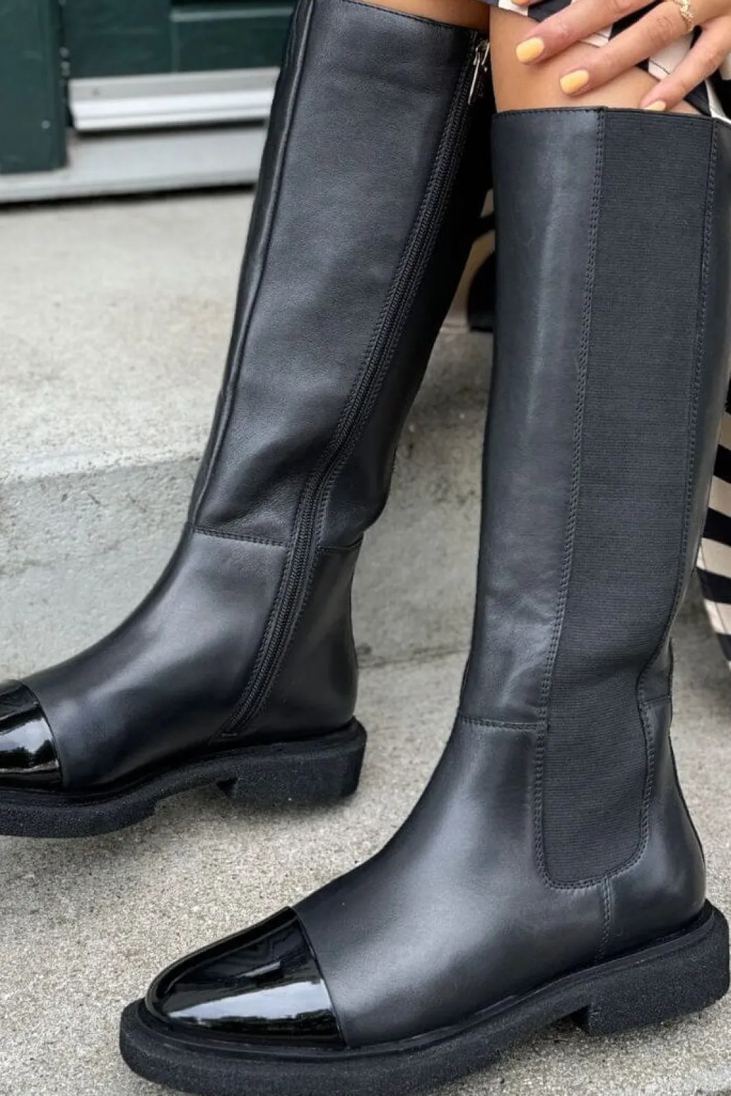 Outlet Copenhagen Shoes The Art Boot Patent/Toe 0001 Black