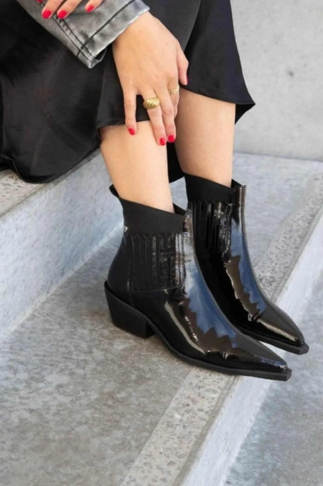 Online Copenhagen Shoes The Walking Boot Patent 0011 Black Patent