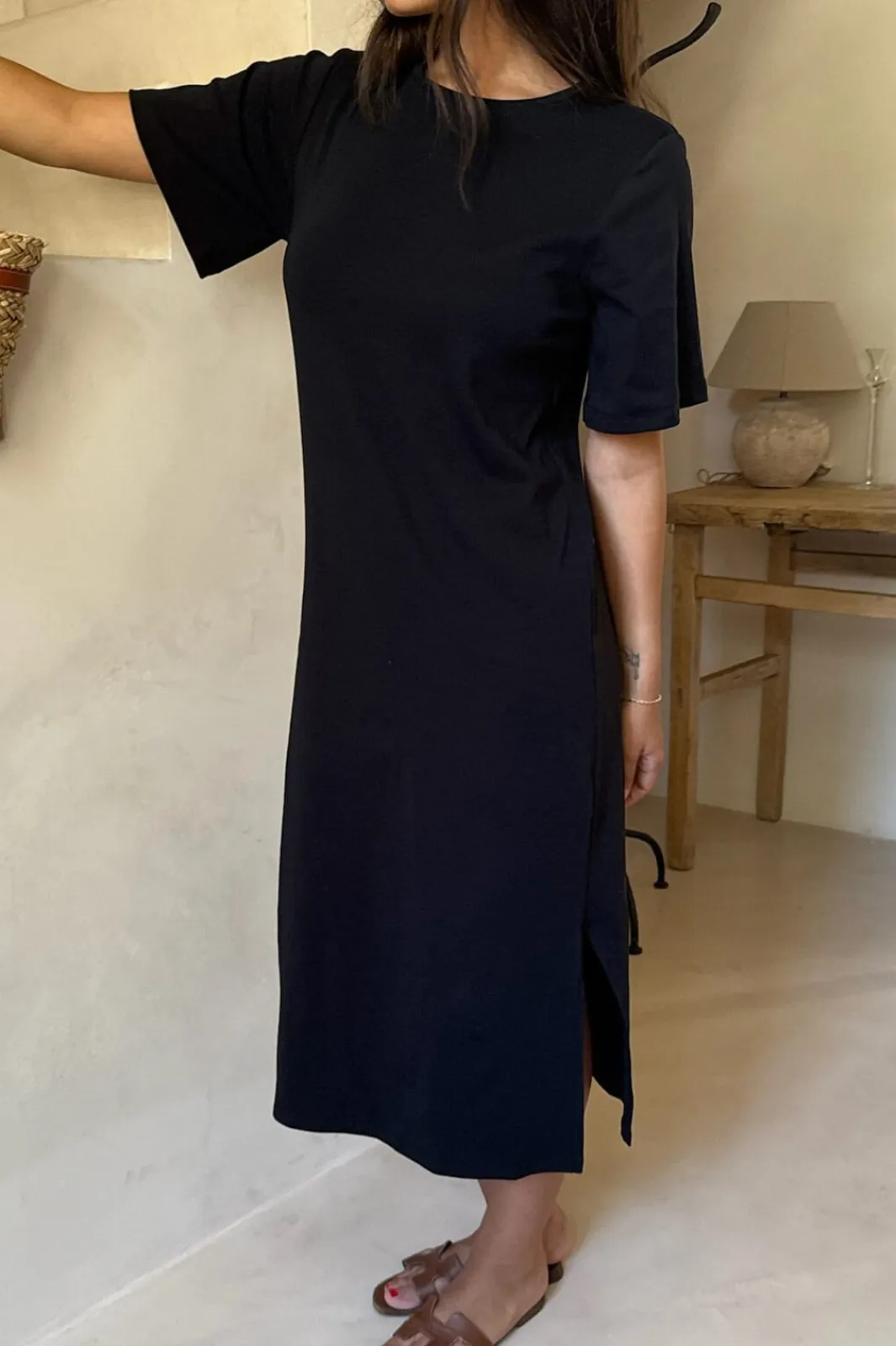 Sale BYIC Theaic Tshirt Dress A23942 Black
