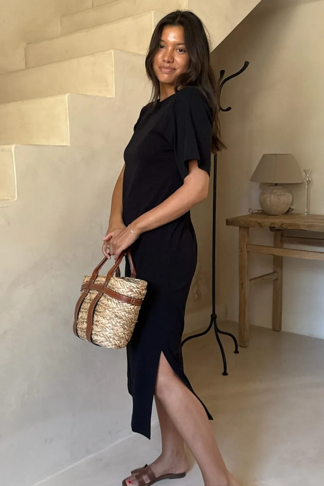 Sale BYIC Theaic Tshirt Dress A23942 Black