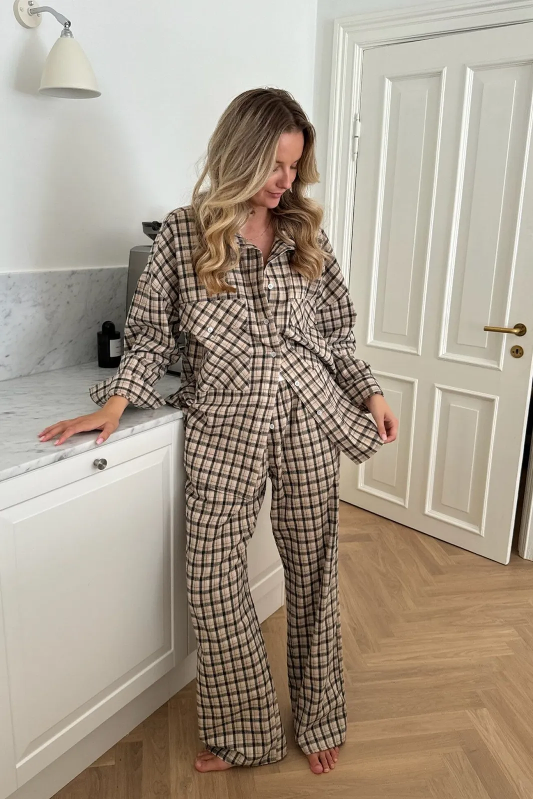 Online BYIC Theldaic Shirt bbc Beige Black Checks