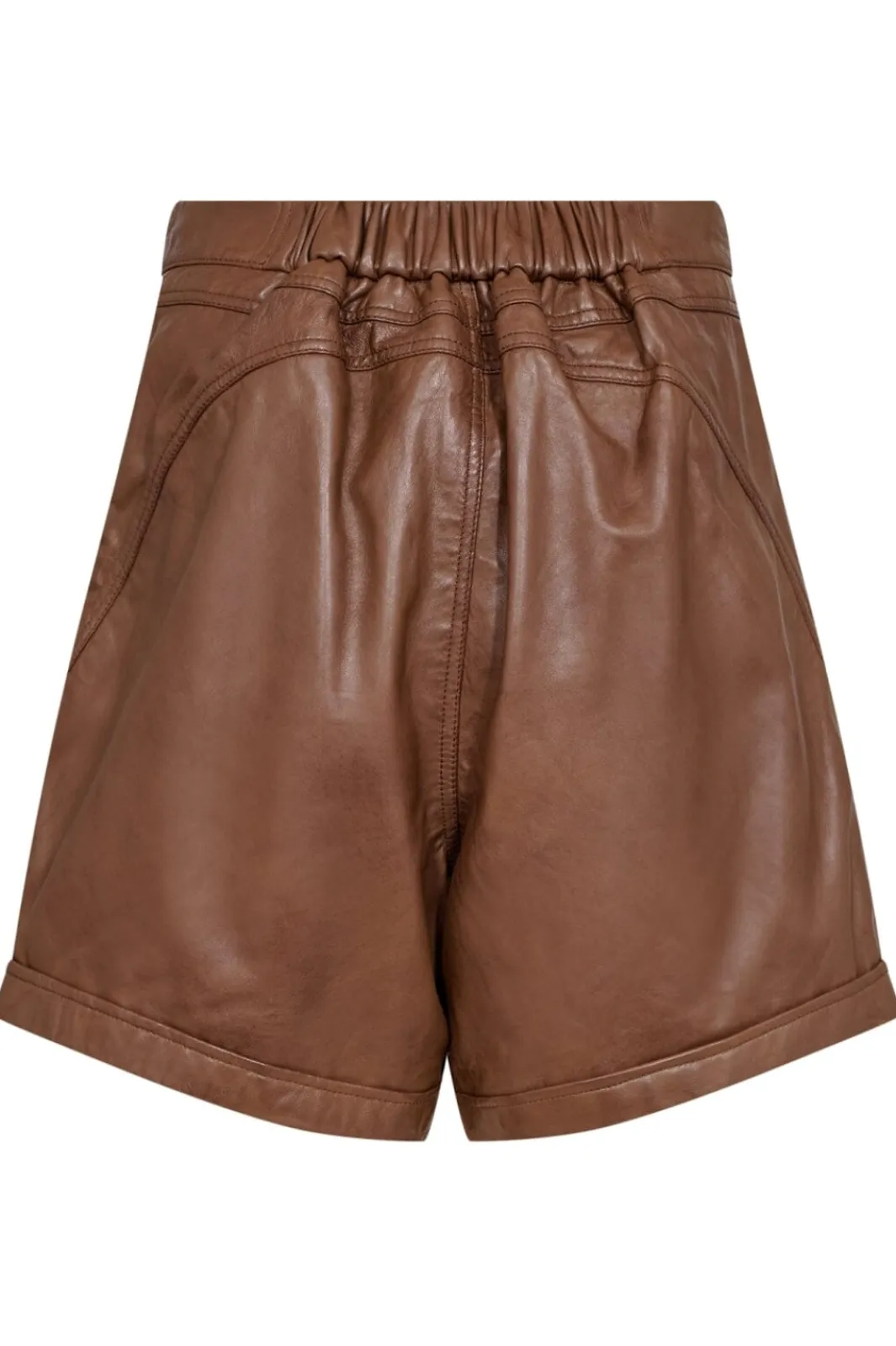 Outlet Gossia ThillaGO Leather Shorts Cognac