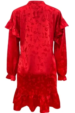 Hot Liberte Tia-Ls-Frill Dress 22076 Red Bow