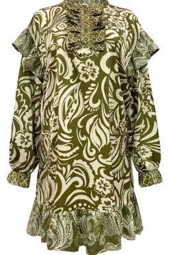 New Liberte Tia-Ls-Frill Dress 22076 Army