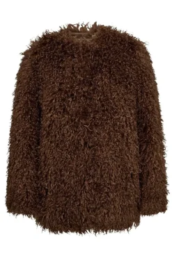 Online Haute L'Amitié Tibet Fur Jacket HL10275 Walnut