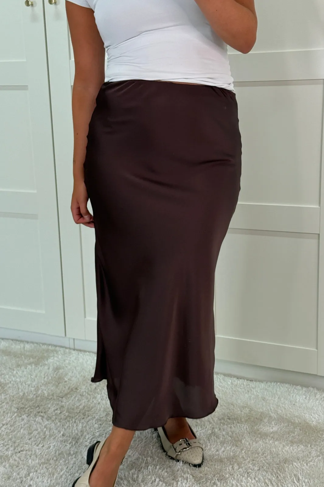 Online A-bee Tiffany Skirt Dark Maroon