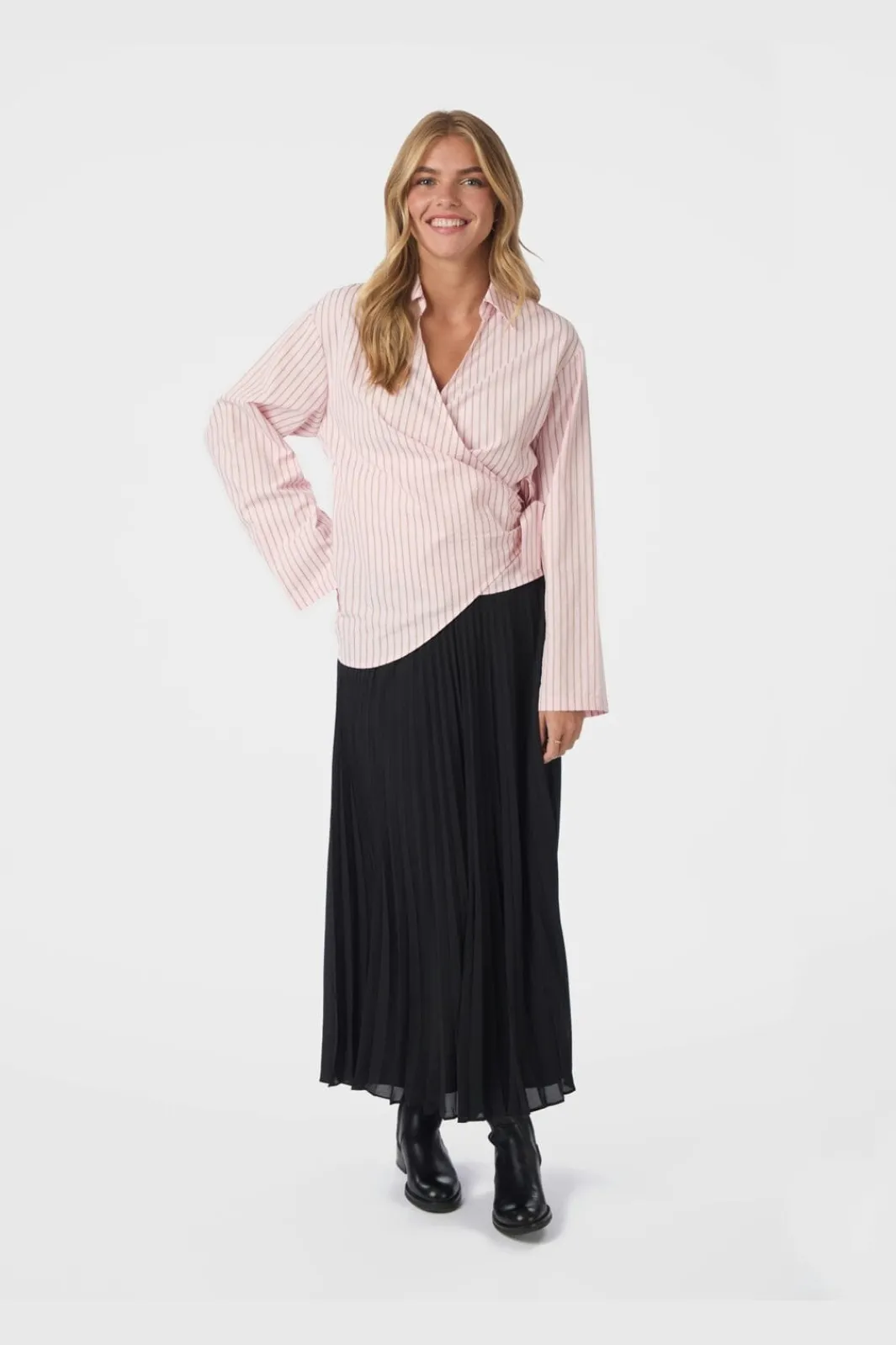 Hot Neo Noir Tifuna Stripe Wrap Shirt 167535 754