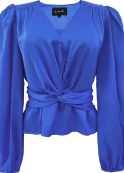 Liberte Tiki Ls Twist Blouse 22120 Electric Blue