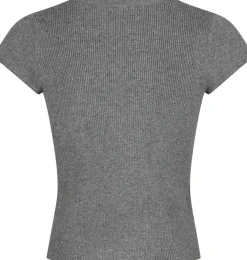 Hot Neo Noir Tirra Knit Tee Dark Grey Melange