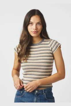 Best Neo Noir Tirra Simple Stripe Knit Top 166630 130