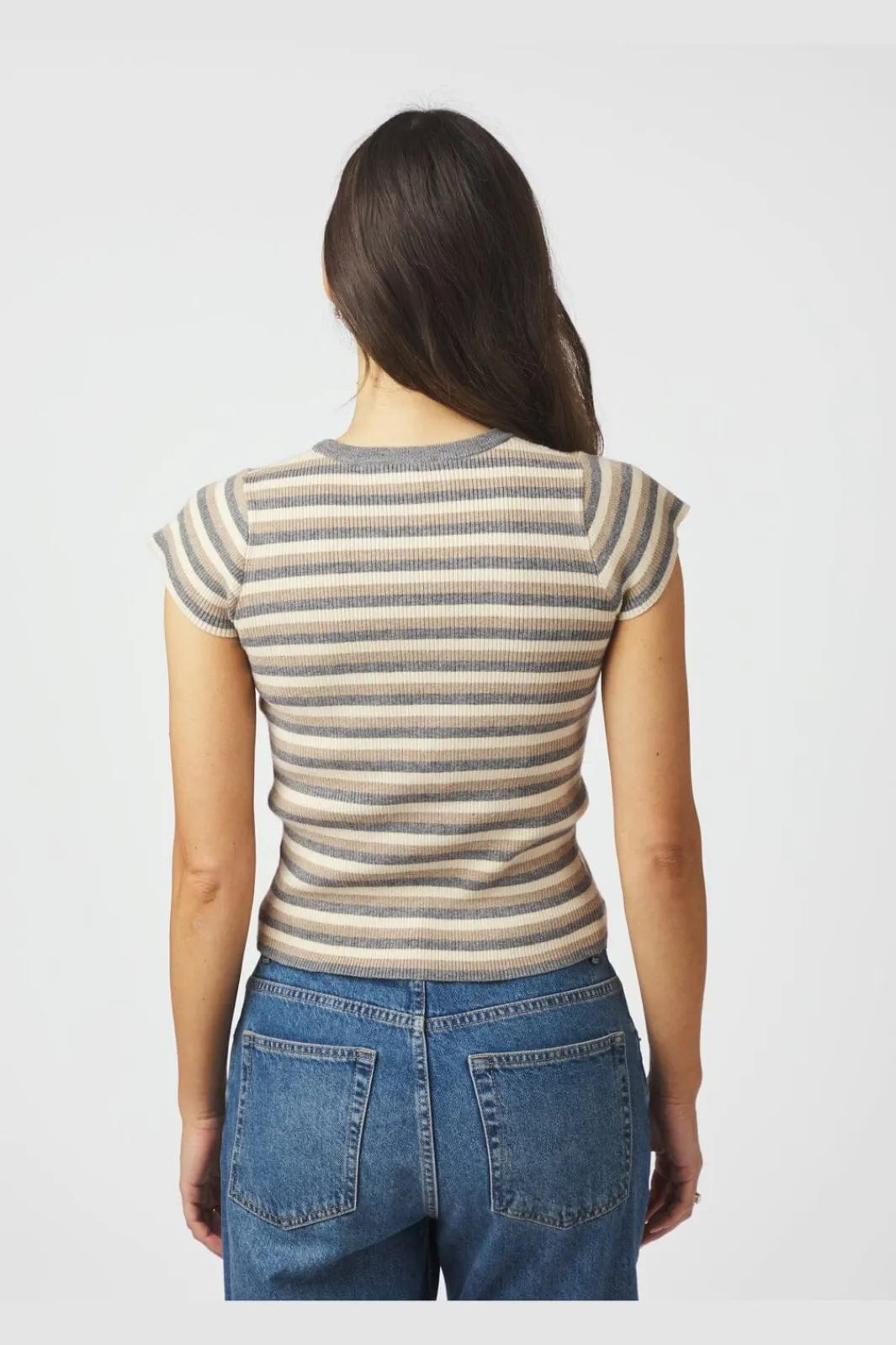 Best Neo Noir Tirra Simple Stripe Knit Top 166630 130