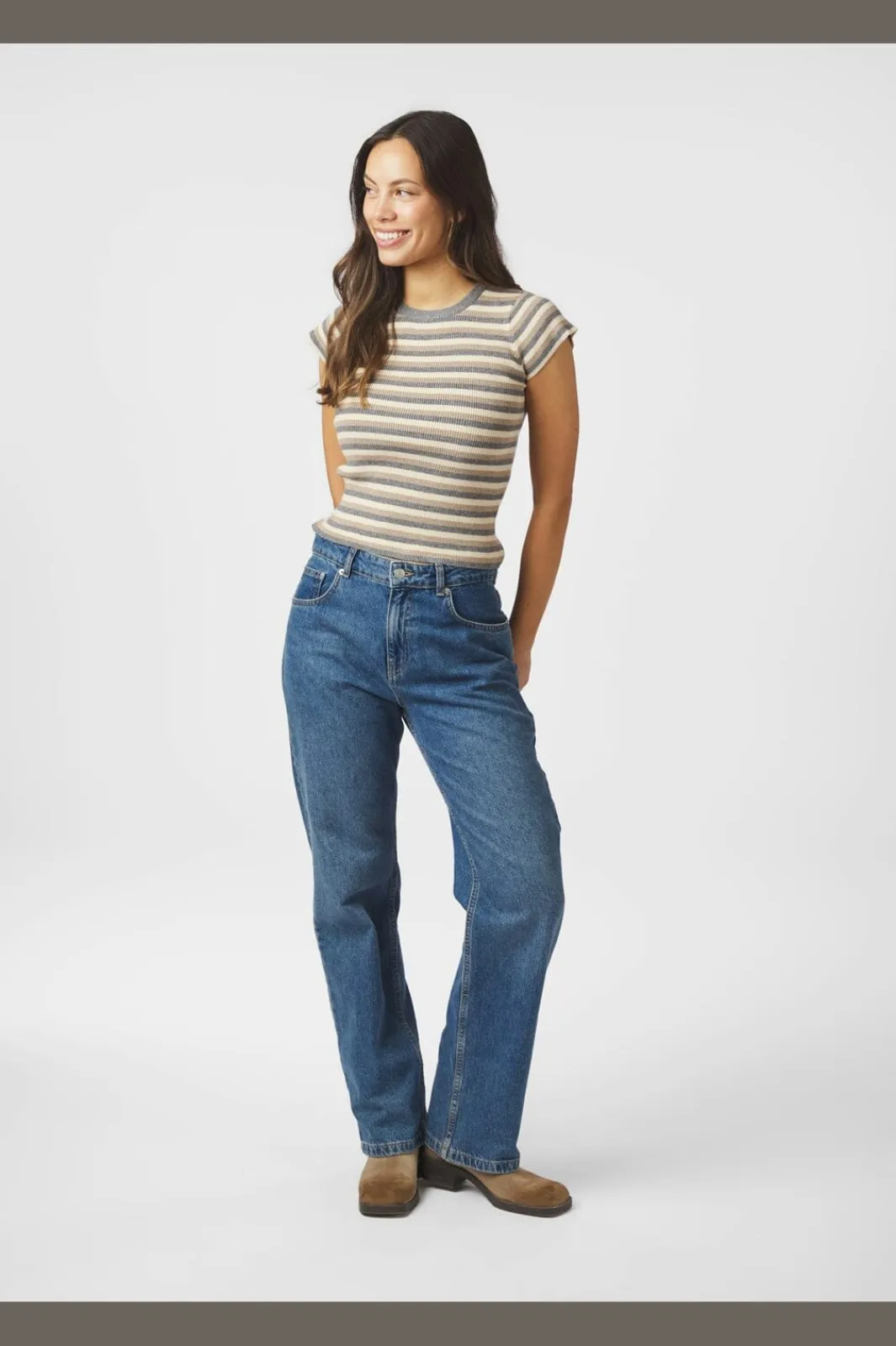 Best Neo Noir Tirra Simple Stripe Knit Top 166630 130