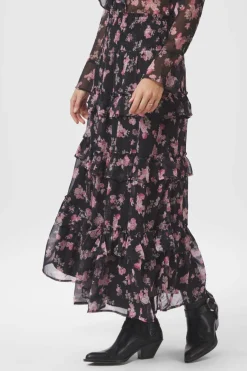 New Neo Noir Toddy Marigold Print Skirt 165526 702