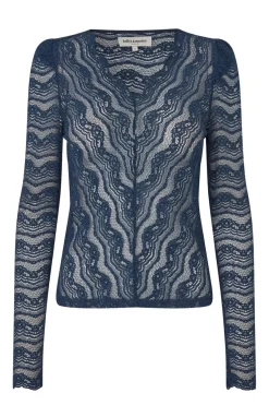 New Lollys Laundry Tolucall Blouse Ls 23 Dark Blue