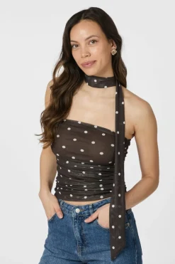 Best Neo Noir Torinti Mesh Dot Top 165892 210