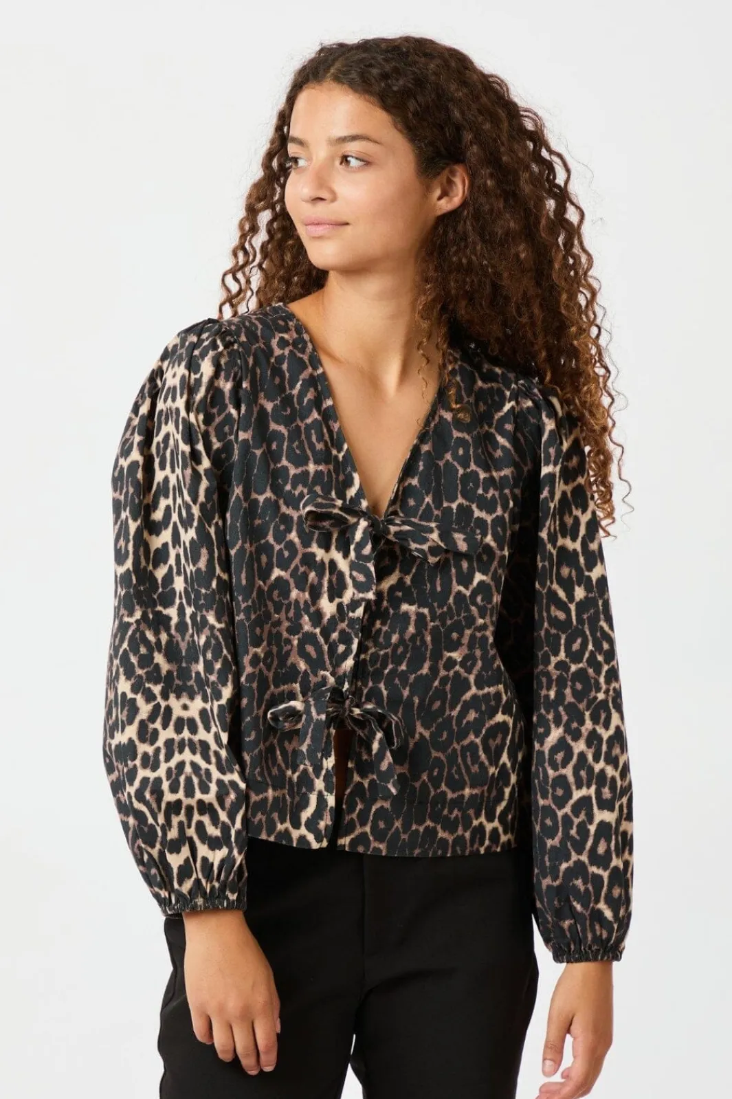 Discount Neo Noir Tova Leo Blouse 164451 Leopard