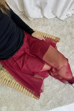 Clearance A-bee Tulipe Skirt GL__COU_ Burgundy